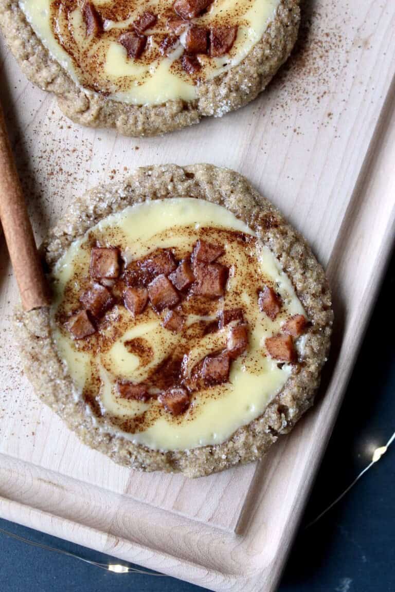 caramel apple cheesecake cookies